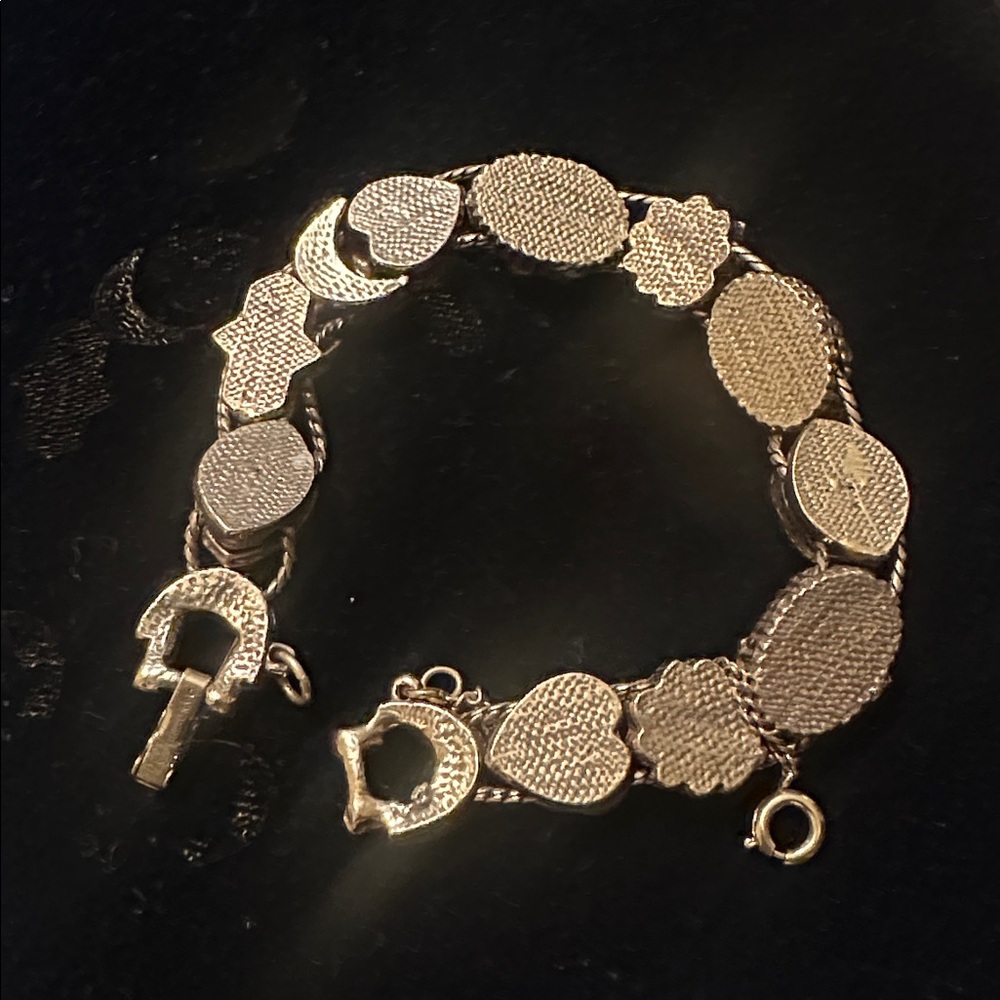 Vintage Goldette Slider Bracelet with Colorful Accents - Picture 3 of 3